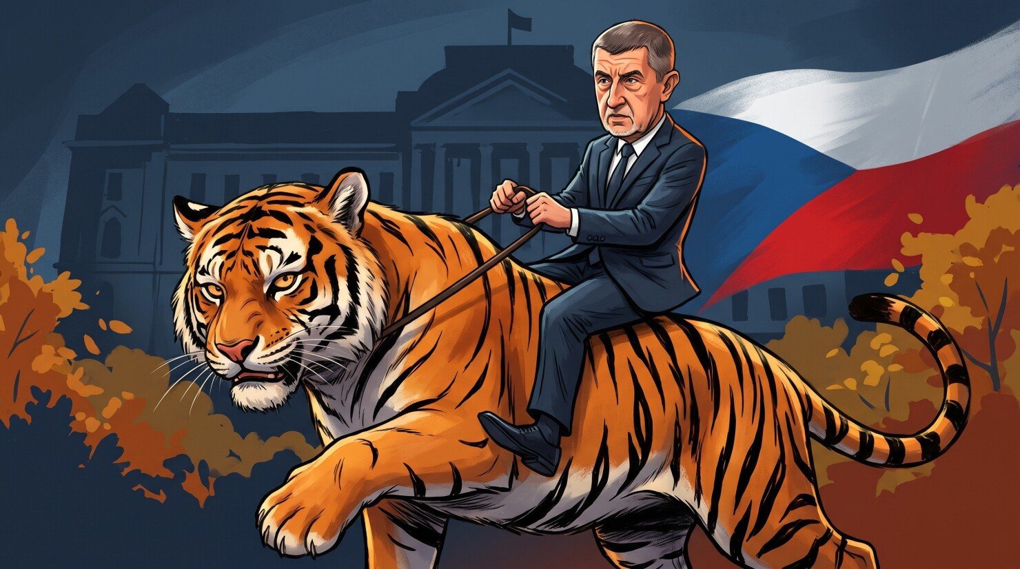Babiš na tygrovi
